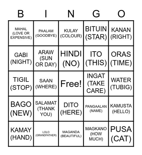 bingo terms tagalog|HELP: Pinoy Bingo Terms : r/Philippines .